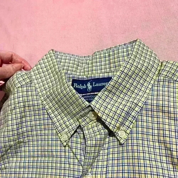 Vintage Ralph Lauren Mens Plaid Long Sleeve Button Up Shirt Yarmouth 16 32/33 - Picture 9 of 11
